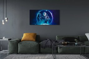 Obraz canvas na ścianę Kobieta na Księżycu