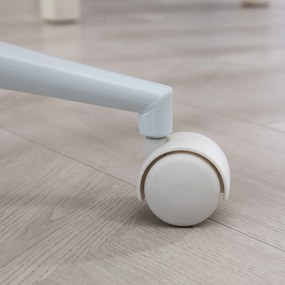 HOMCOM Fotel biurowy regulowany ergonomiczny obrotowy biały elegancki design | Aosom PL