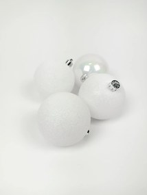 Bombki o różnym wykończeniu, Ø 8 cm, 4 szt.