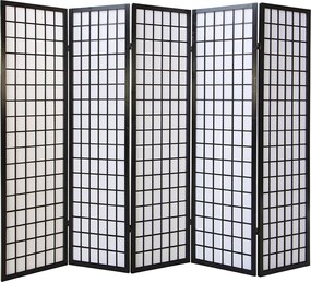 Przegroda pokojowa 175x220x2,2 cm czarna Shoji