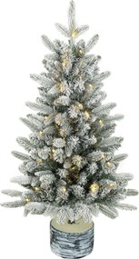 HOMCOM Sztuczna choinka, 90 cm, 50 LED, 240 końcówek, sztuczny śnieg, podstawa z tlenku magnezu | Aosom PL