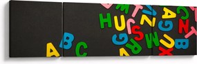 Obraz - kolorowe litery (170x50 cm)