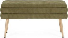 Zielona tapicerowana ławka Olga – Bizzotto