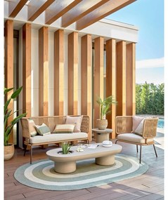 Ogrodowy betonowy stolik Kave Home Taimi, 140x60 cm