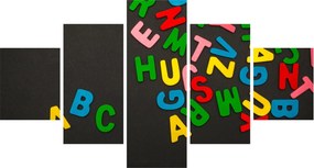 Obraz - kolorowe litery (125x70 cm)