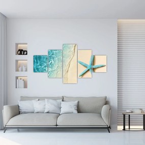 Obraz - Rozgwiazda na plaży (125x70 cm)