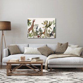 Obraz - Dżungla pełna zwierząt (70x50 cm)
