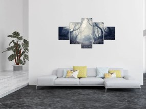 Obraz- Las we mgle (125x70 cm)