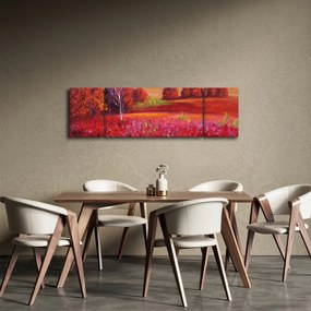 Obraz czerwonego krajobrazu (170x50 cm)