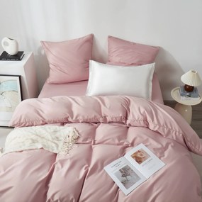 Różowa pościel ze złotą lamówką Biza