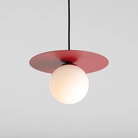 Designerska lampa wisząca Loop S kula czerwone wino