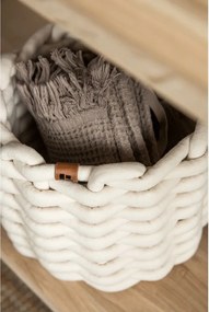 Tekstylny koszyk ø 21x17 cm Peach Skin Round S – Bigso