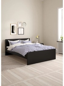 Czarne łóżko dwuosobowe 140x190 cm Naia – Tvilum