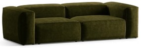 Zielona sztruksowa sofa 264 cm Bergano – Cosmopolitan Design