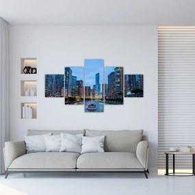 Obraz miasta nocą (125x70 cm)