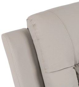 Fotel Masujący BOX Rozkładany Wypoczynkowy z Podnóżkiem Szary Ekoskóra Nowoczesny