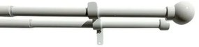 Podwójny zestaw zasłon rozciąganych. Kulki 16/19mm białe, 200-350 cm, bez kółek, 200 - 350 cm