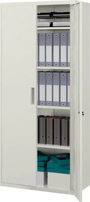 Szafka na dokumenty HOMCOM, biurowa, 5 półek, metal, 80 szer. x 40 gł. x 180 wys. cm, Biała