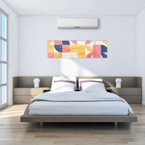 Obraz - Abstrakcja z wzorami retro (170x50 cm)