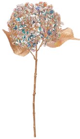 Sztuczna cięta Hortensja wielobarwny kwiat, złoty, 60 cm