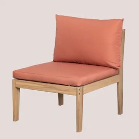 Moduł Centralny Do Modułowej Sofy Ogrodowej Filips Z Drewna Akacjowego Terracota - Sklum