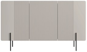 Komoda Malmi 150 cm trzydrzwiowa - kaszmir / czarne nóżki