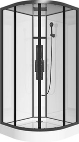 Kabina prysznicowa z hydromasażem ćwierćkolista - szer. 90 x gł. 90 x wys. 215 cm - SOLENA
