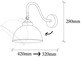 Czarny metalowy kinkiet Opviq lights Fotini