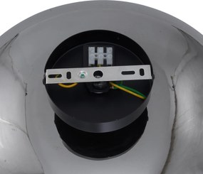 Lampa sufitowa w stylu art deco, czarna, z dymionym szkłem, 40 cm - Busa