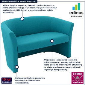 Turkusowa sofa kubełkowa do salonu H7-G46
