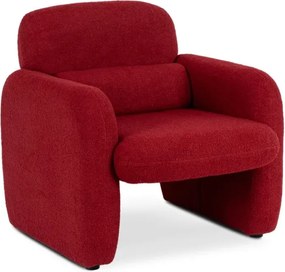 Czerwony fotel boucle w stylu nowoczesnym Z7-M29