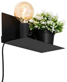 Nowoczesna lampa ścienna czarna magnetyczna regulowana - Muro Nowoczesny Oswietlenie wewnetrzne