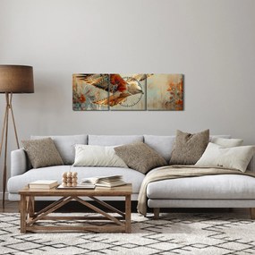 Obraz - Ptak drapieżny (z zegarem) (90x30 cm)