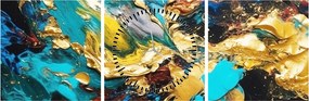 Obraz - Teksturowany obraz olejny (z zegarem) (90x30 cm)