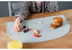 Niebieska silikonowa mata stołowa Kindsgut Rainbow, 47x26 cm