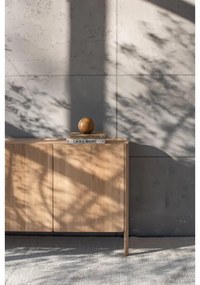 Komoda z litego drewna dębowego w naturalnym kolorze 220x85x42 cm Dvor – Gazzda