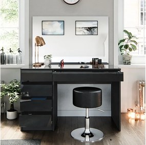 Stół o jamierze antracyt 120x55x75 sherry