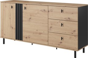 Komoda MADDALENA 165 cm do Salonu Sypialni Antracyt
