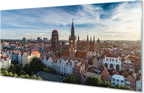 Panel szklany do Kuchni Panorama z Widokiem na Kościół Mariacki