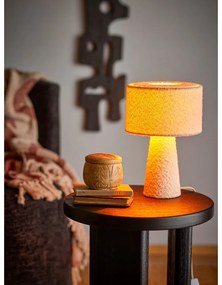 Biała lampa stołowa z tekstylnym kloszem (wysokość 30 cm) Emmie – Bloomingville