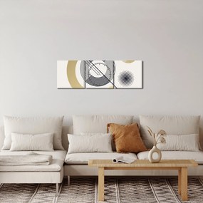 Obraz - Kształty geometryczne N⁰2 (z zegarem) (90x30 cm)