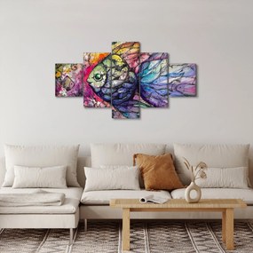 Obraz - Kolorowa rybka (125x70 cm)