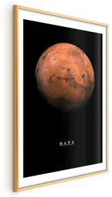 Plakat Mars 60x90 cm z ramą złotą z marginesem ARTGEIST B