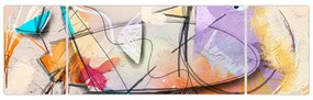 Obraz - Abstrakcja, ptaszek (170x50 cm)