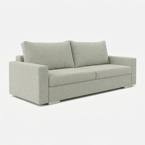 Sofa z Funkcją Spania DRAVOS Szara Boucle Nowoczesna
