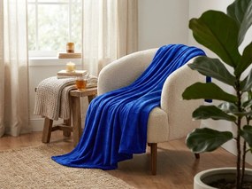 Koc z mikropluszu SOFT, królewski niebieski Rozmiar: 160 x 200 cm