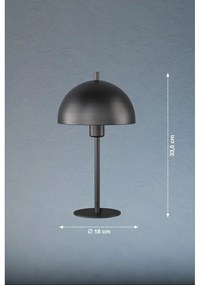 Czarna lampa stołowa z metalowym kloszem (wysokość 33,5 cm) Kia – Fischer &amp; Honsel