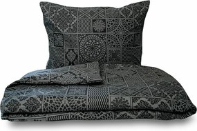 Kvalitex Bawełniana pościel Tokyo czarny, 240 x 200 cm, 2 szt. 70 x 90 cm