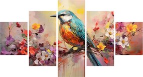 Obraz - Malowanie ptaka (125x70 cm)