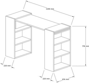 Biurko Handy Walnut and White
